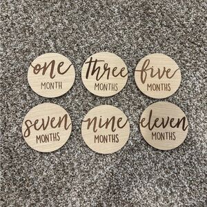 Wooden Baby Milestone Discs